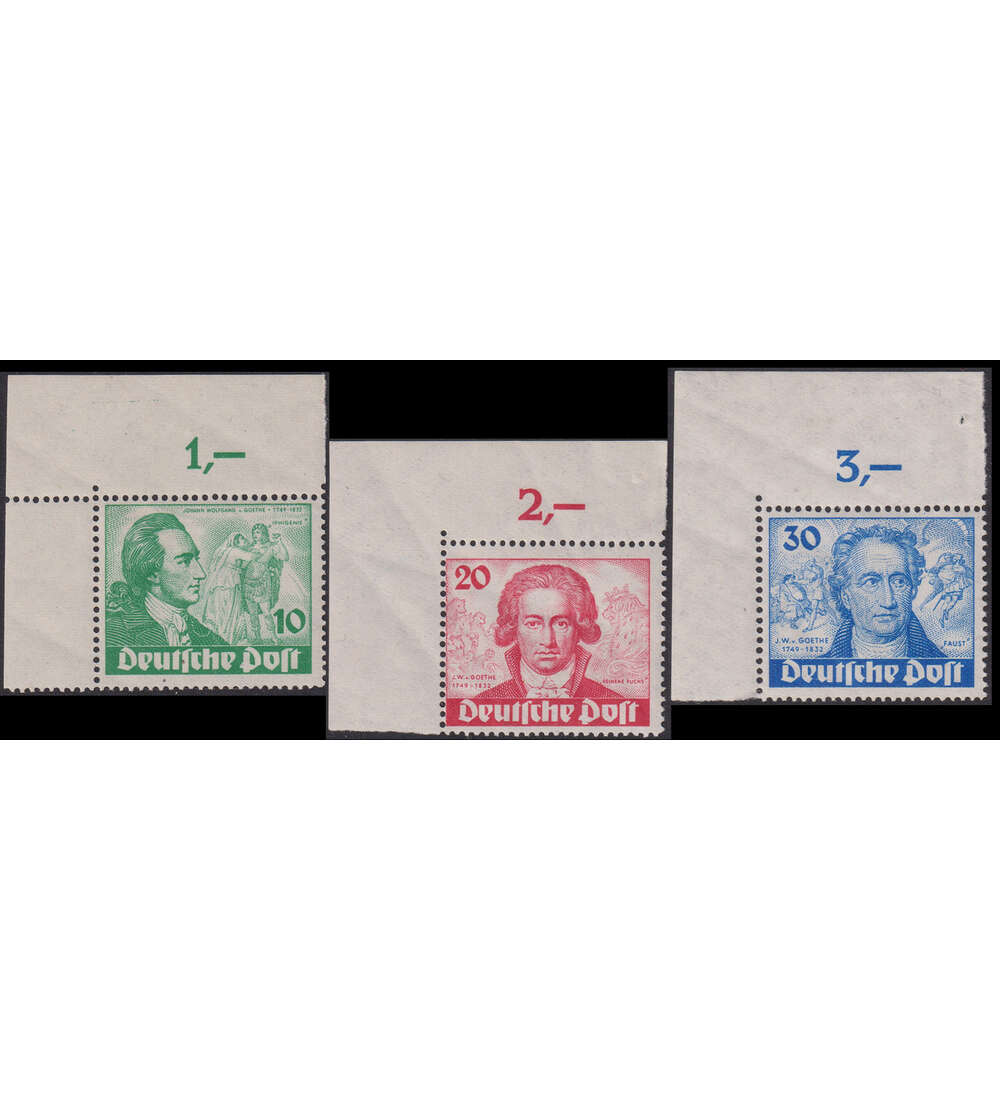 Berlin Goethe Nr. 61-63 postfrischer Eckrand satz oben links