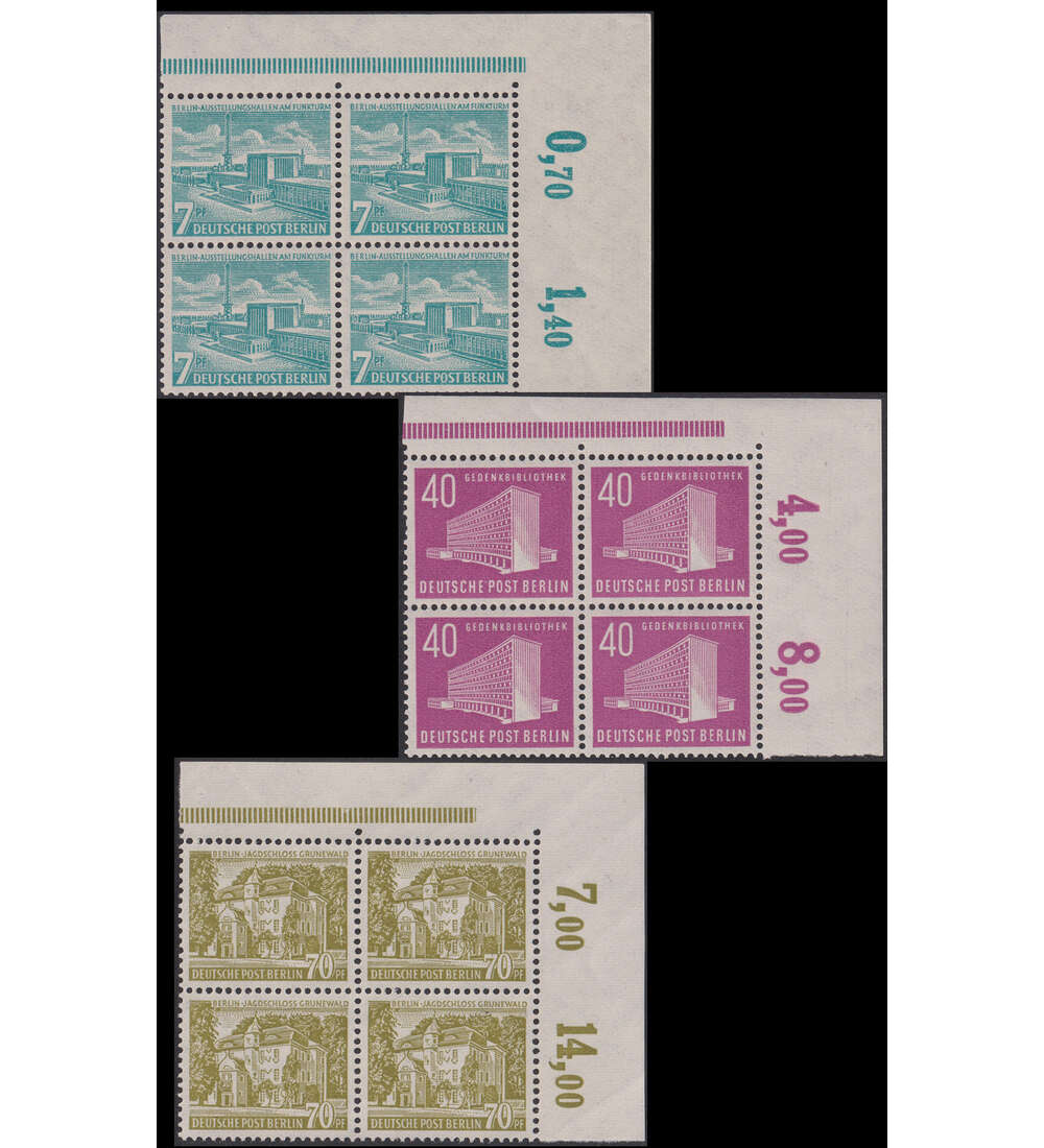 Berlin Berliner Bauten III Nr. 121-123 Viererblock aus der Ecke oben rechts