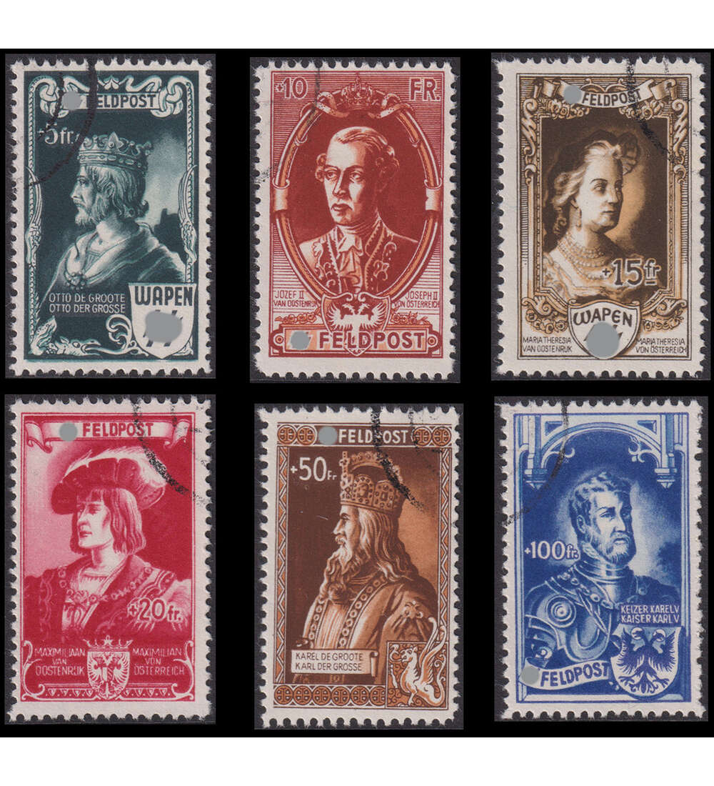 Dt. Besetzung - Belgien Nr. IX - VIV Geflligkeitsab- stempelung Kaiserbildnisse