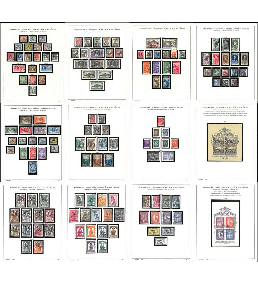 Vatikan - Top-Kollektion gestempelt 1929 - 1999 in 2 Schaubek-Vordruckalben