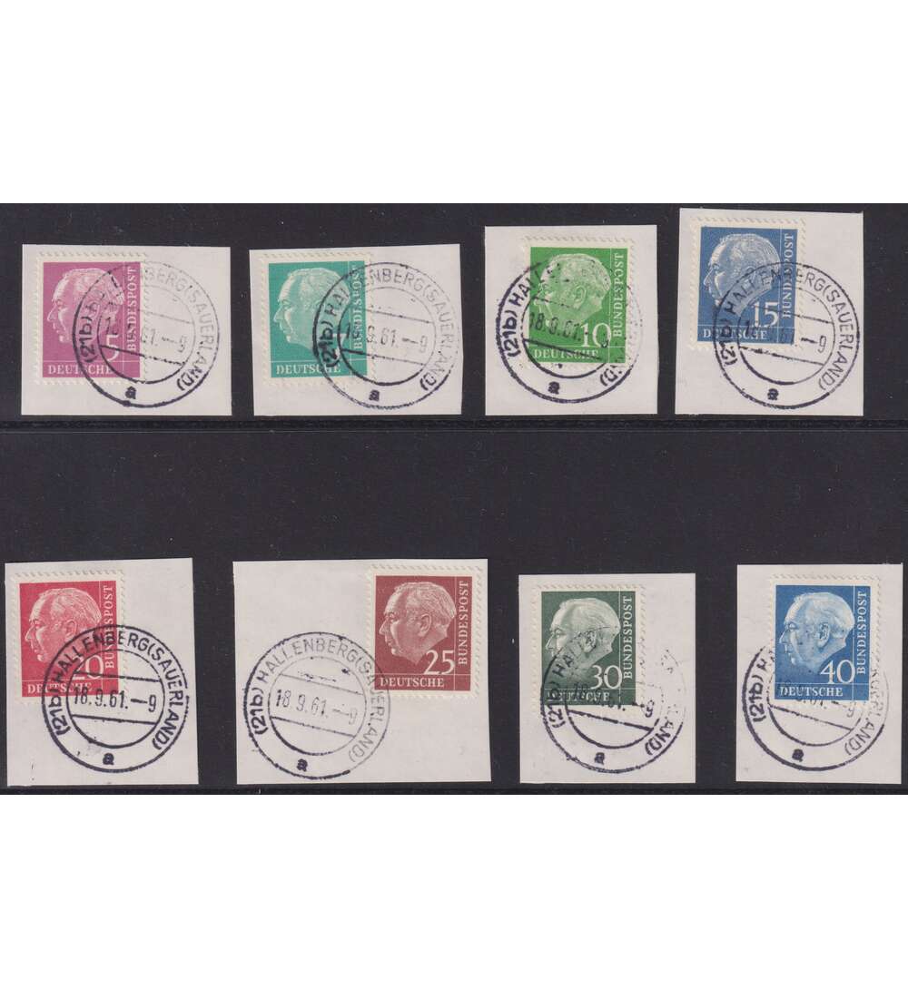 BRD Heuss Lumogen ex Nr. 179-260 y auf Briefaus- schnitt mit Rundstempel