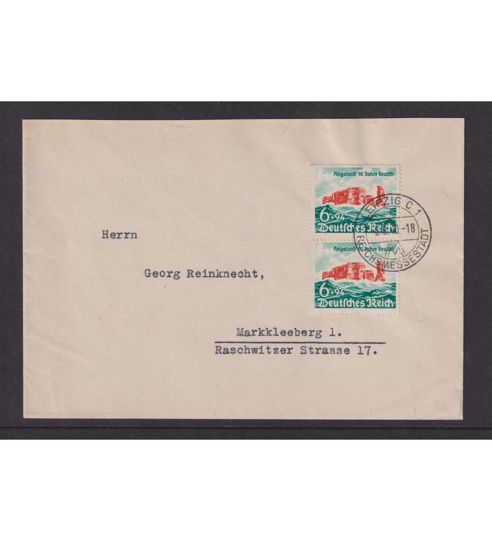 Dt. Reich - Plattenfehler Nr. 750 V auf Brief mit Farbfotobefund Schlegel