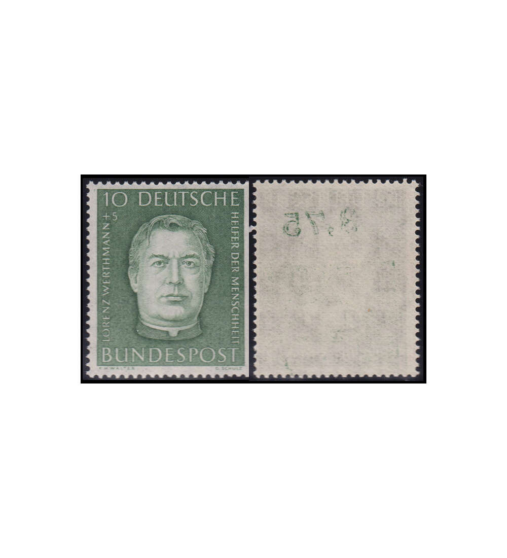 BRD - Abklatsch Nr. 201 postfrisch mit Abklatsch des Bogenzhlers 3,75