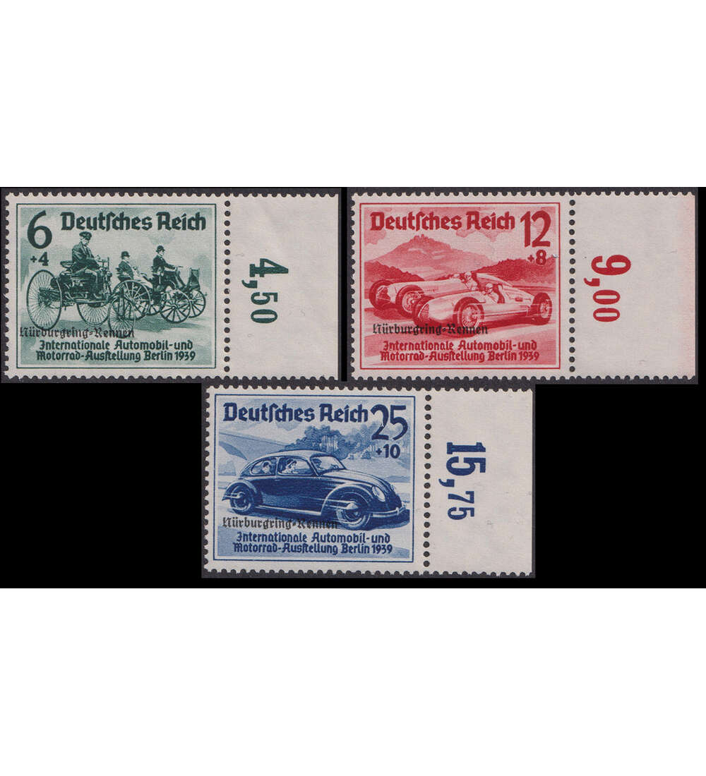 Deutsches Reich Nrburgring Nr. 695-697 postfrisch vom Oberrand