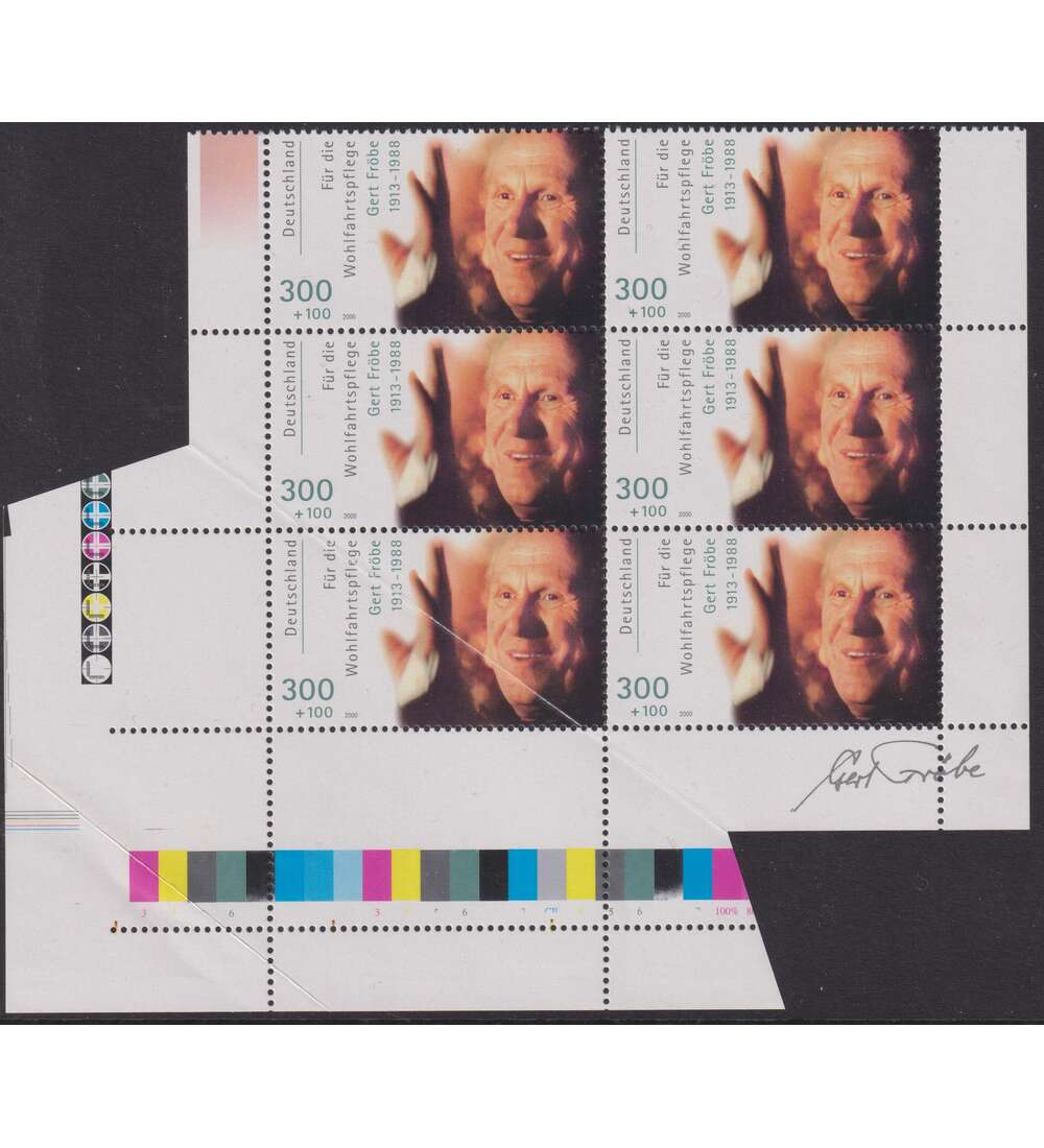BRD-Top-Besonderheit Nr. 2147 postfrisches verschnittens Bogenteil Gerd Fr�be