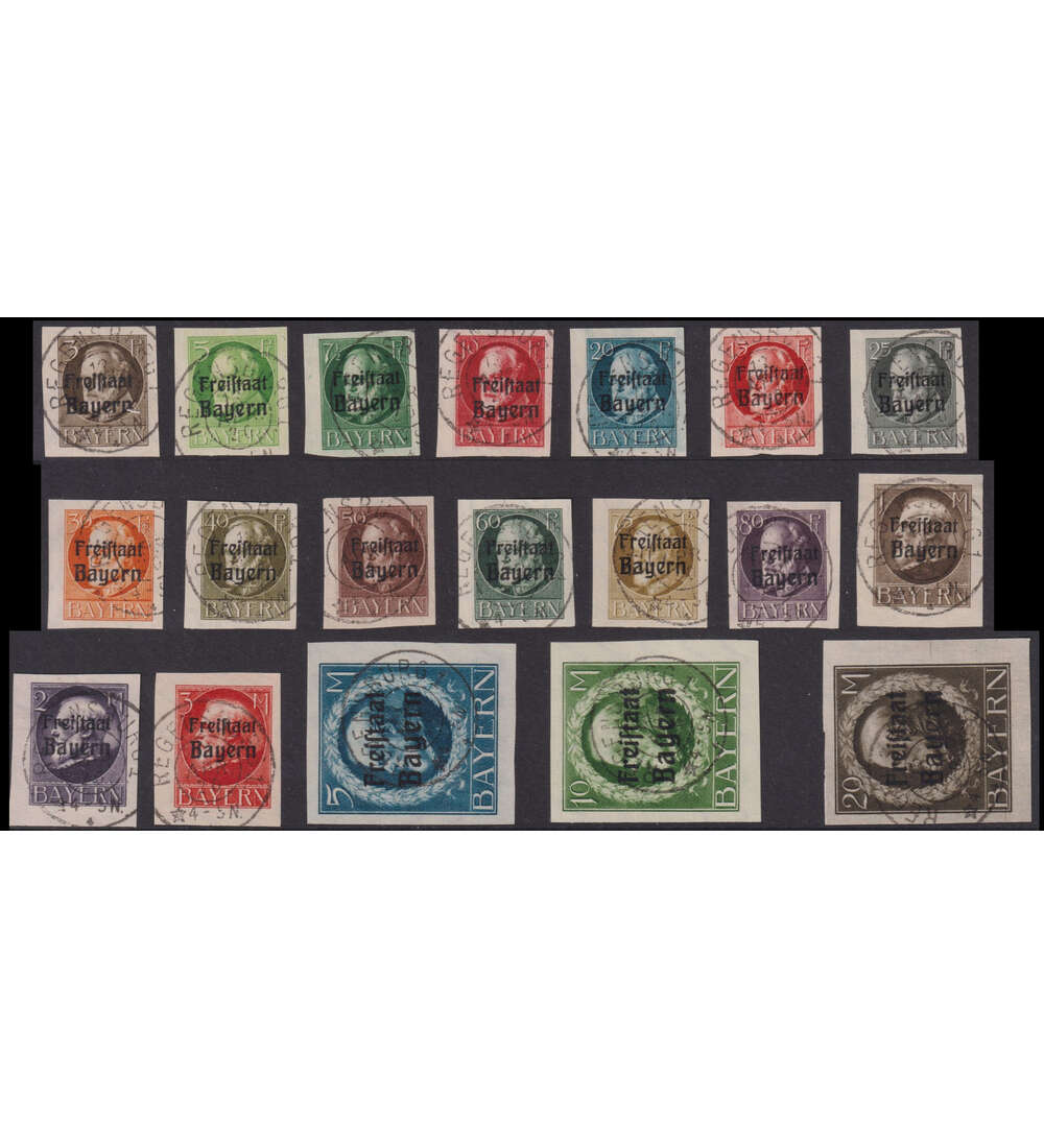 Bayern Knig Ludwig III Nr. 152 B - 170 B gestempelt, geprft und signiert