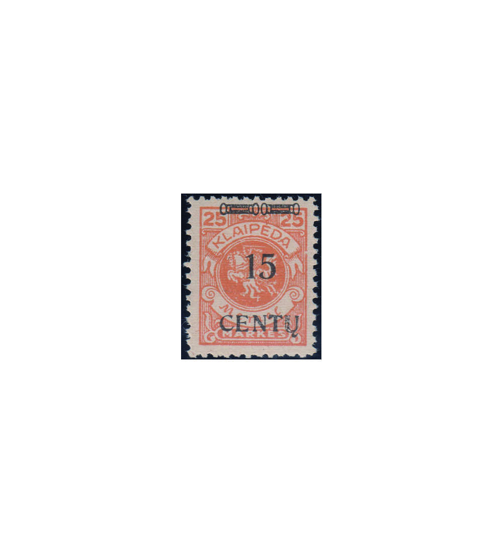 Memel Plattenfehler Nr. 170 PF VIII postfrisch fehlende Farbe im u von centu