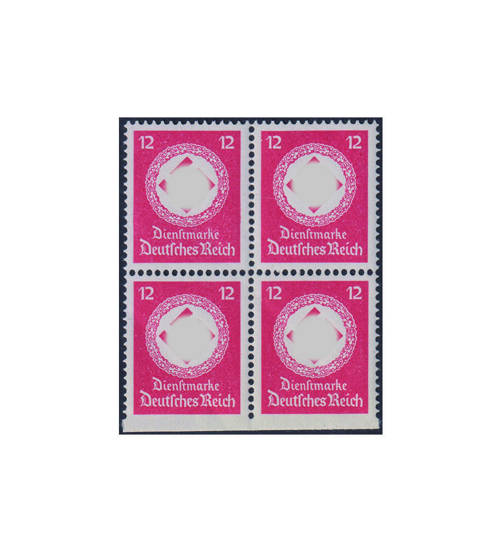 Deutsches Reich - Dienstmarke Nr. D 172 postfrischer Vierer- block unten ungezhnt