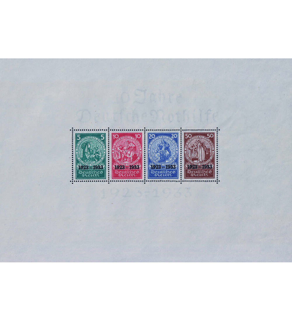 Deutsches Reich - Block 2 postfrisch mit Farbfotoattest Nothilfe-Block 1933