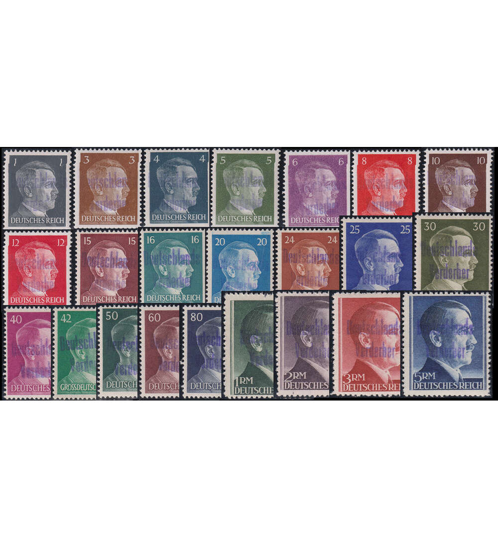 Dt. Lokalausgabe Mei�en 1 Pfennig - 5 Mark postfrisch, gepr�ft und signiert