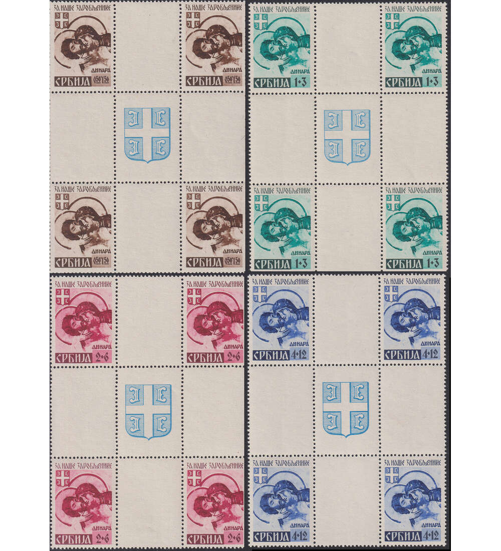 Deutsche Besetzung Serbien Nr. 62-65 postfrische Herz- stcke