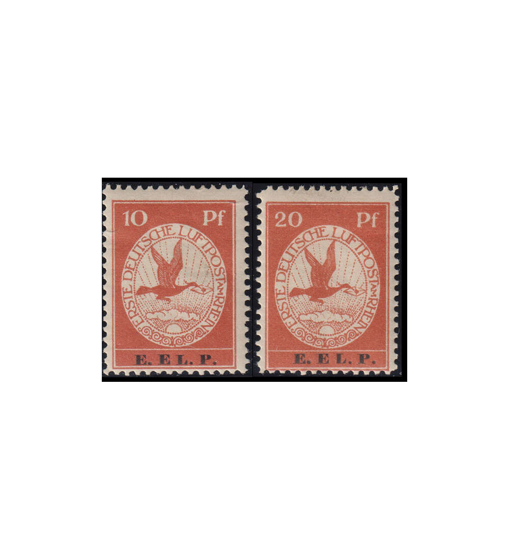 Deutsches Reich - E. El. P. Nr. V - VI ungestempelt mit Farbfotoattest Brettl