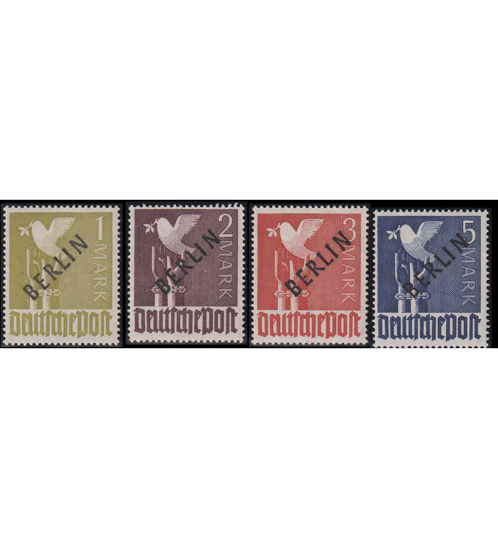 Berlin Schwarzaufdruck Nr. 17-20 postfrisch geprft und signiert Schlegel