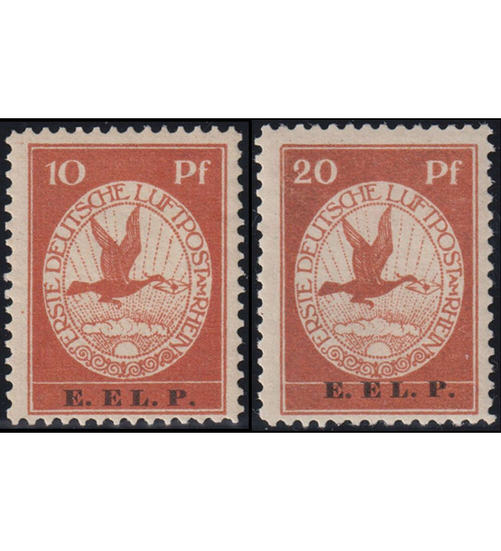 Deutsches Reich Flugpost 1912 Nr. V-VI ungestempelt