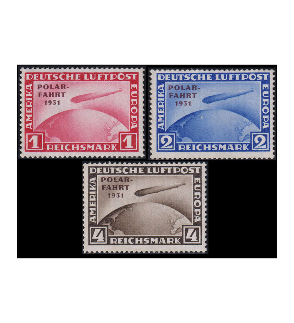 Deutsches Reich Polarfahrt Nr. 456-458 postfrisch geprft und signiert Schlegel