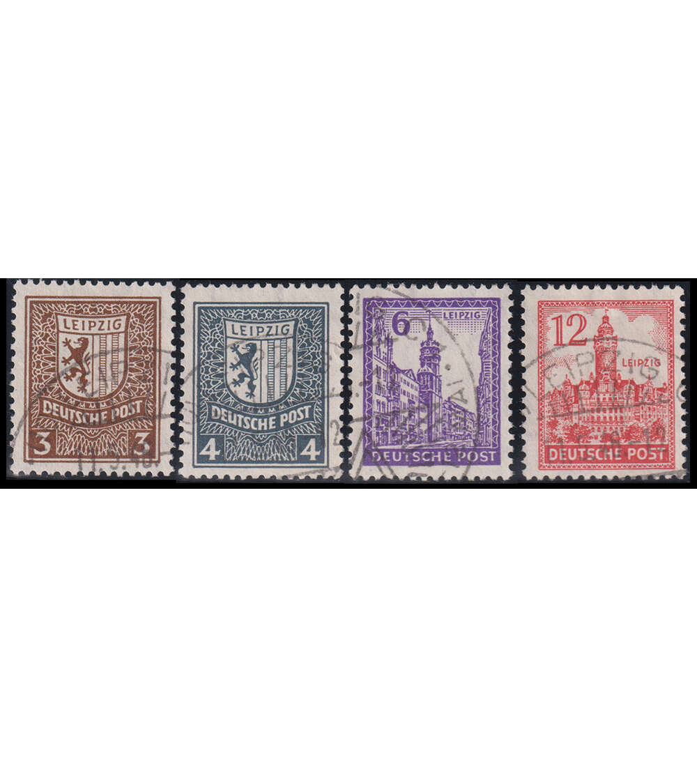 SBZ Abschiedsserie 1946 Nr. 150 X - 155 X gestempelt gepr�ft und typsigniert