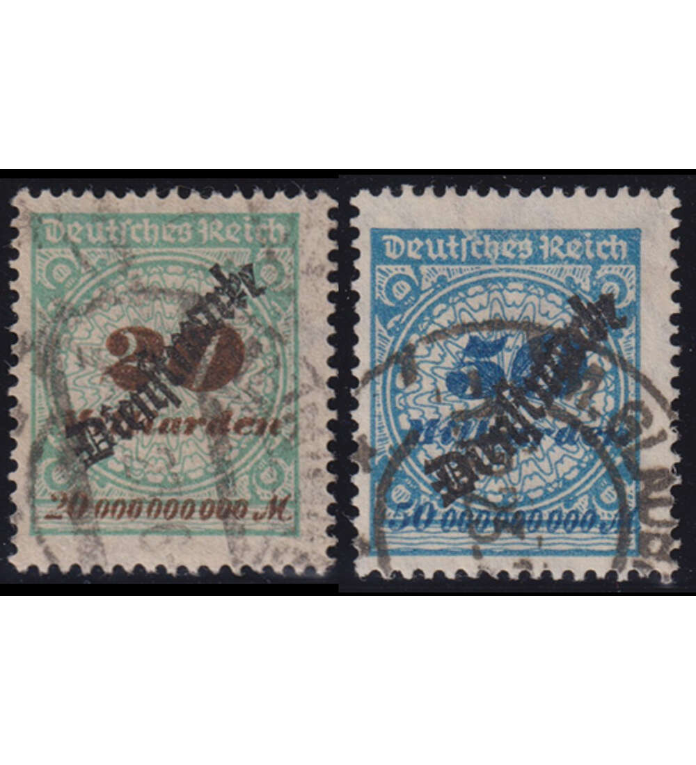 Deutsches Reich - Dienstmarken Nr. D 87 - 88 gestempelt mit Farbfotobefund
