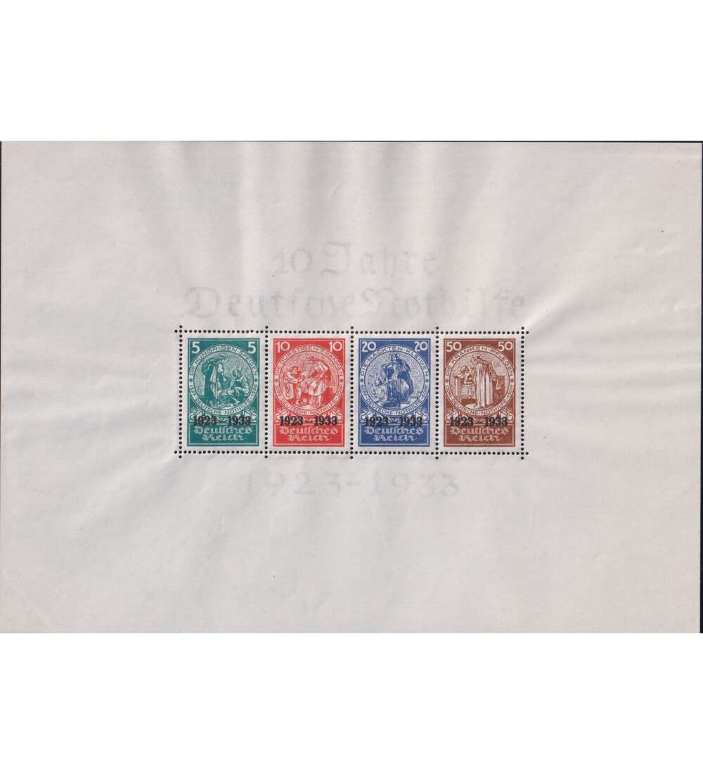 Deutsches Reich - Block 2 postfrisch, kleiner Eckbug Nothilfe-Block 1933