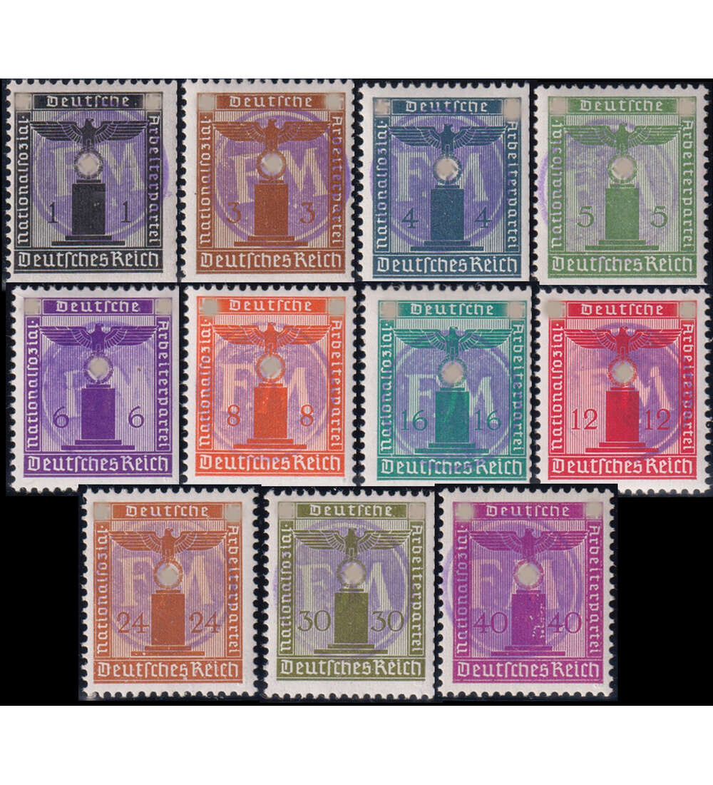 Lokalausgabe Fredersdorf Dt. Reich Dienstmarke mit Handstempel FM postfrisch