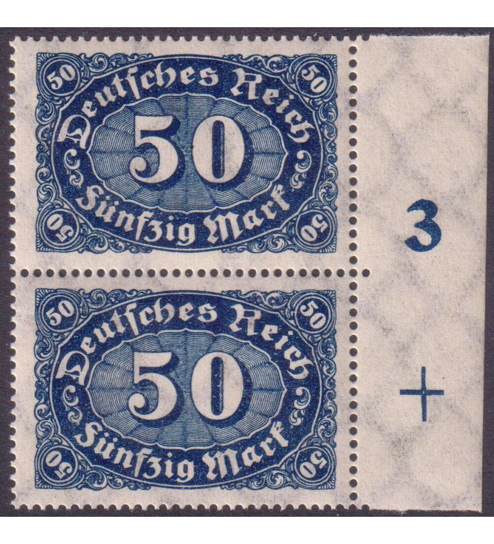 Deutsches Reich Inflation Nr. 246 c postfrisches, senk- rechtes Paar mit Seitenrand