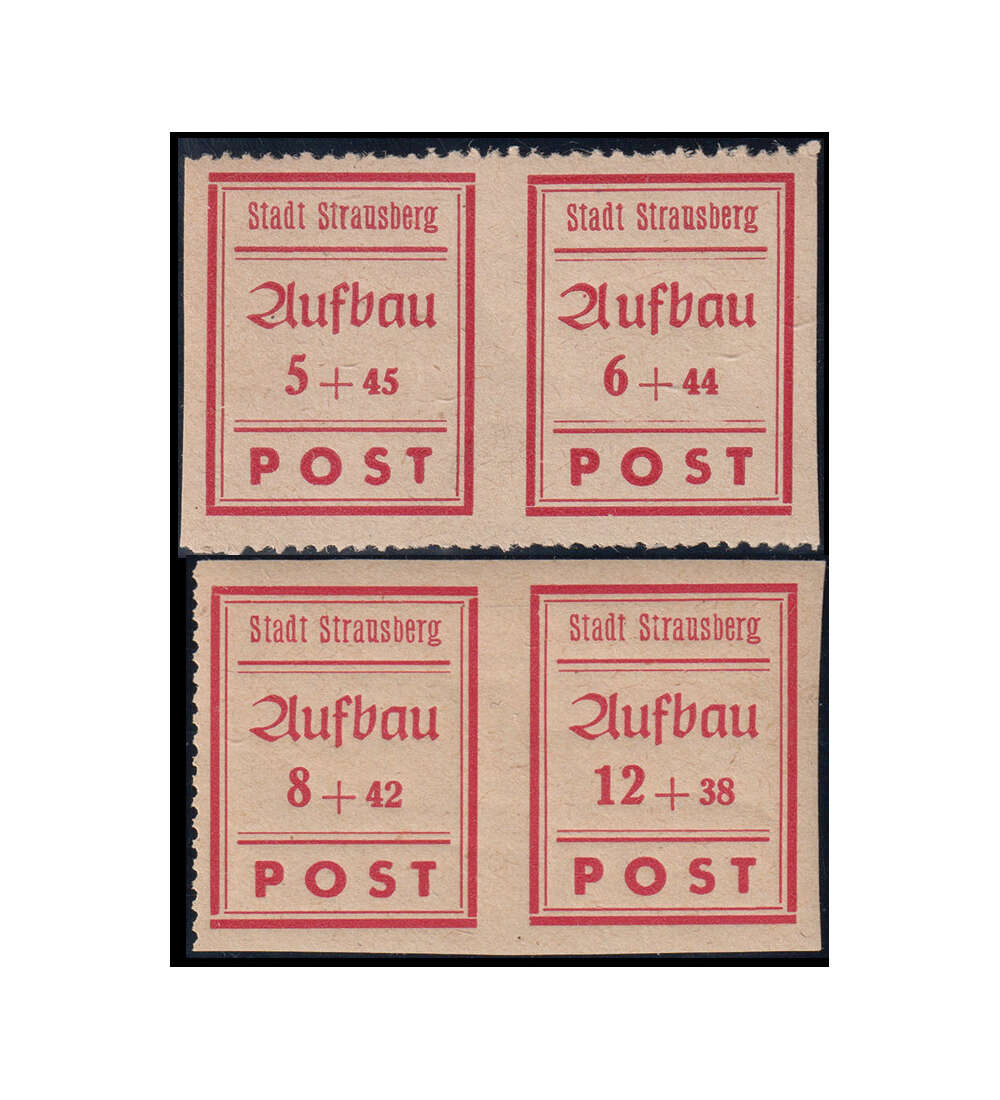 Lokalausgabe Strausberg Nr. 34-37 AU postfrische Paare jeweils mittig ungez�hnt