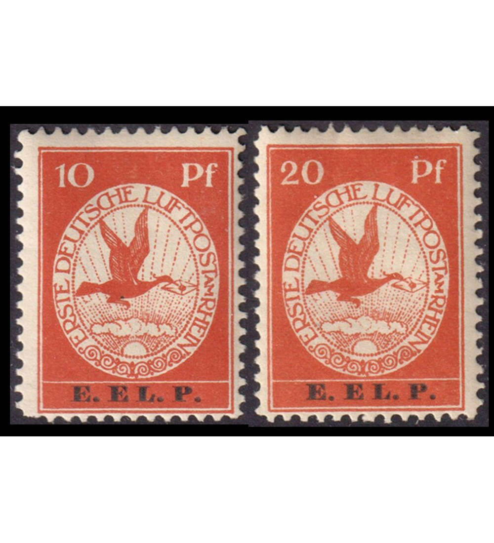 Dt. Reich Flugpost E. EL. P Nr. V-VI postfrisch, geprft und signiert