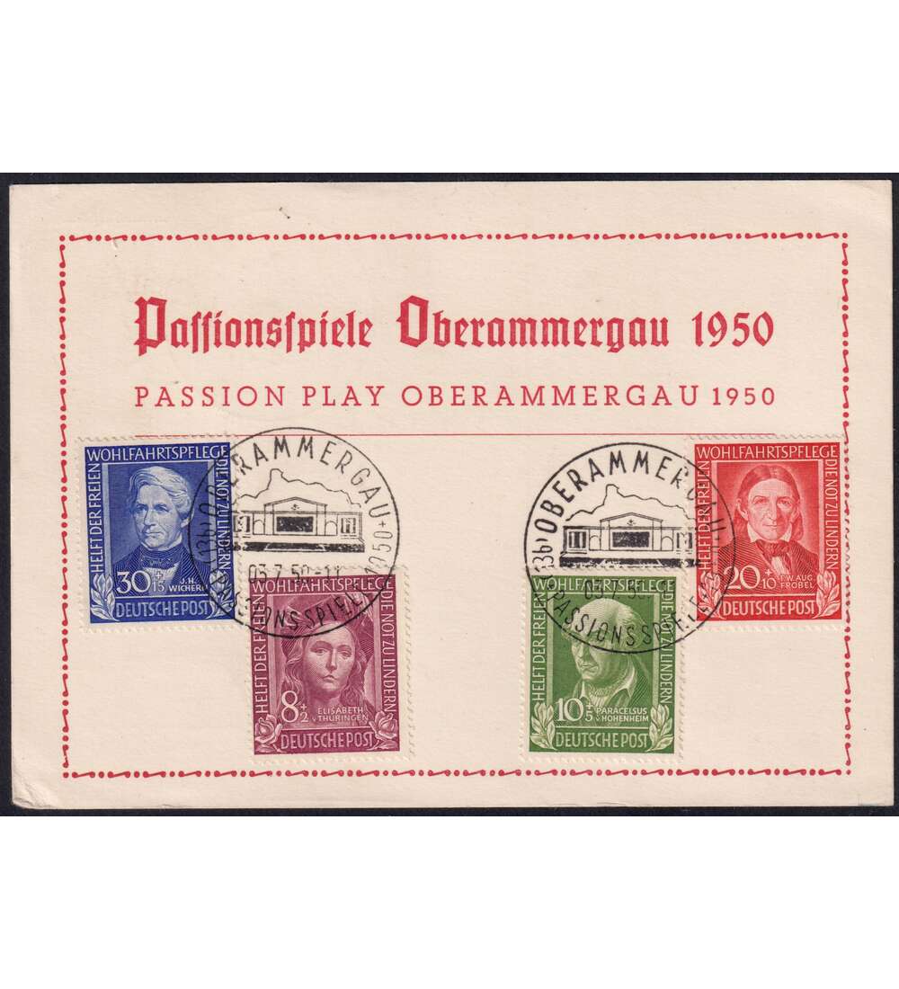 BRD Nr. 117-120 auf Schmuck - Beleg Wohlfahrt 1949