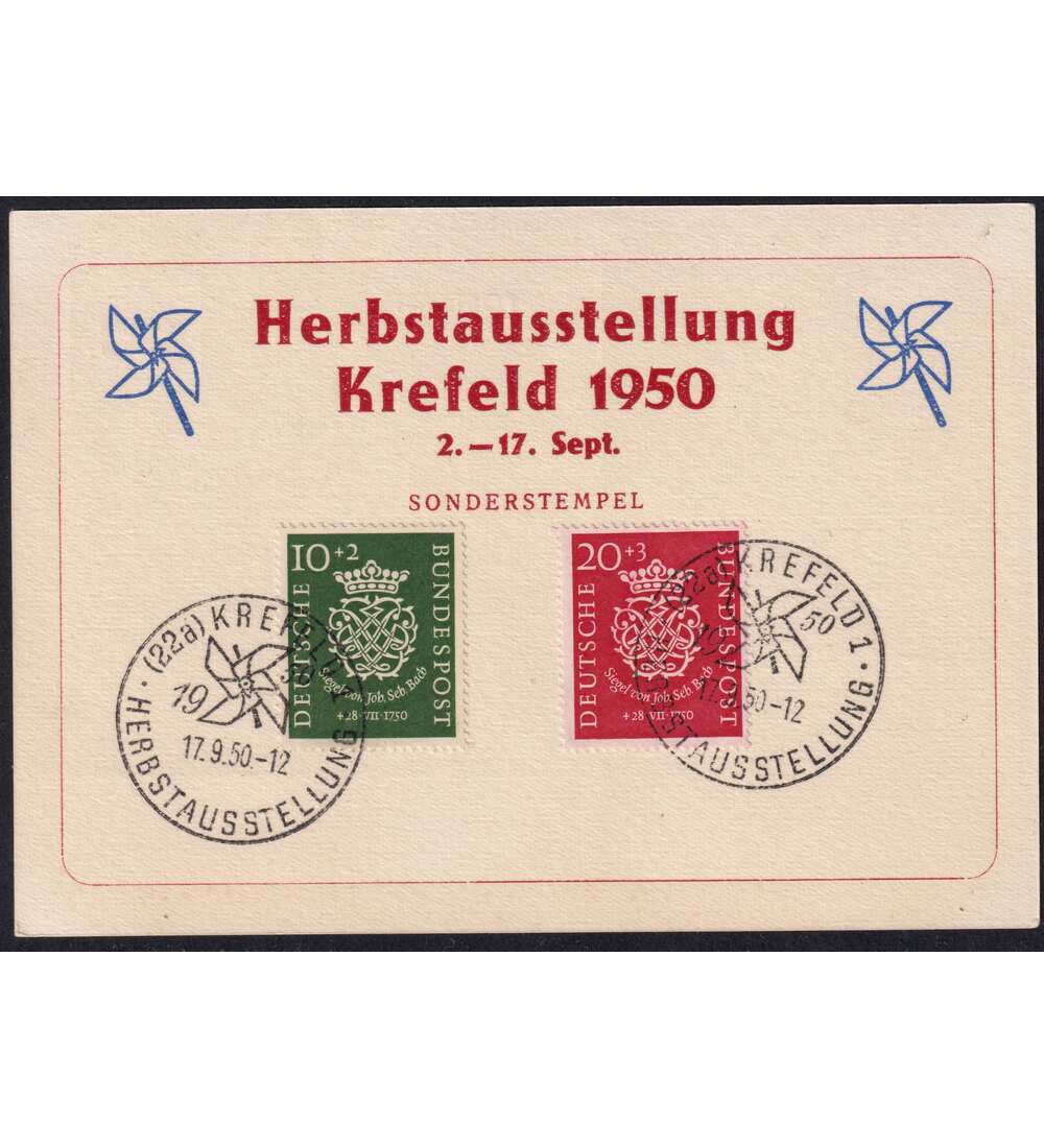 BRD Nr. 121-122 auf Schmuck - Beleg Bachsiegel