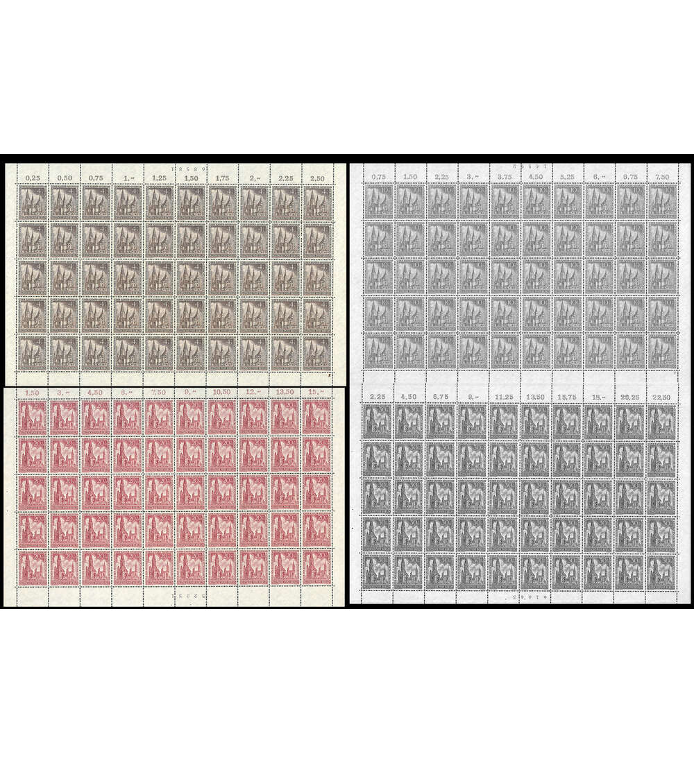 Berlin Ged�chtniskirche 1953 Nr. 106-109 postfrischer Bogensatz