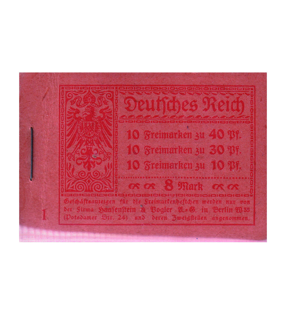 Dt. Reich Markenheftchen Nr. 14.1 A postfrisch  Germania 1921 