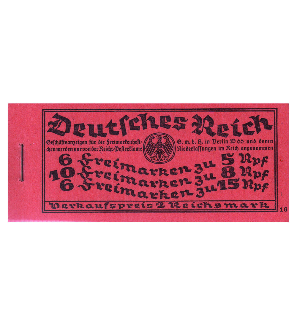 Dt. Reich Markenheftchen Nr. 25.10 postfrisch  Reichspr�sidenten 1928 