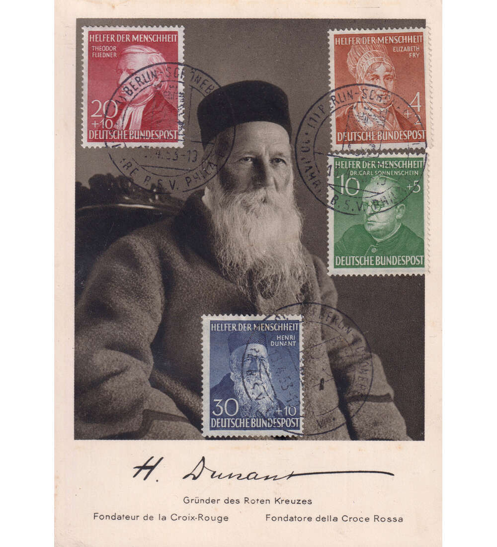 BRD Wohlfahrt 1952 Nr. 156-159 auf Sonderkarte