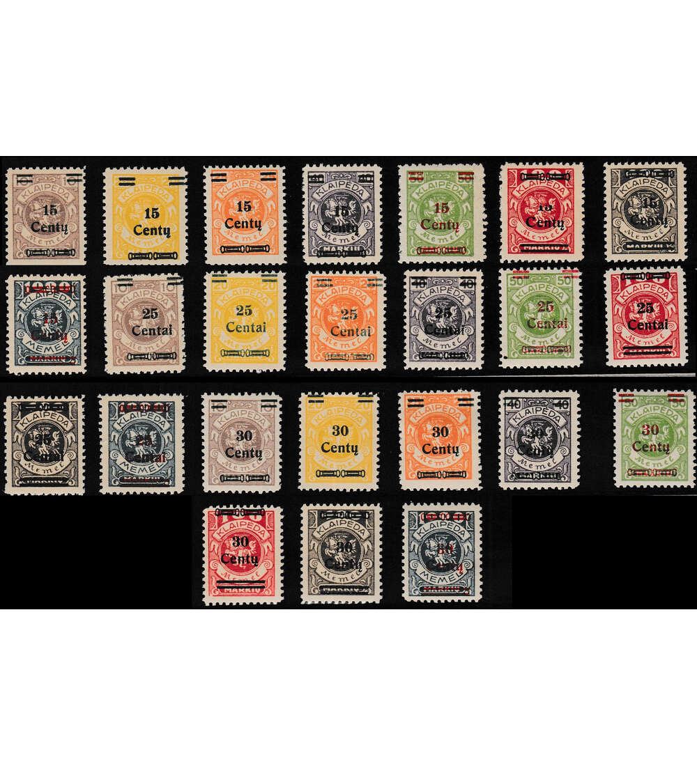 Memel Freimarken 1923 Nr. 206-229 postfrisch