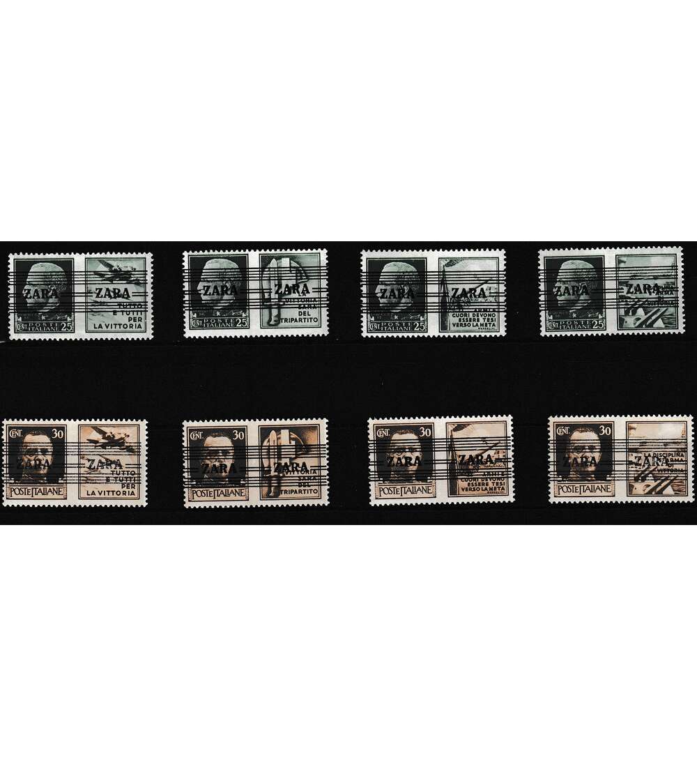 Dt. Besetzung Zara Zierfelder Nr. 35.1-35.4 und 36.1-36.4 postfrisch mit Befund