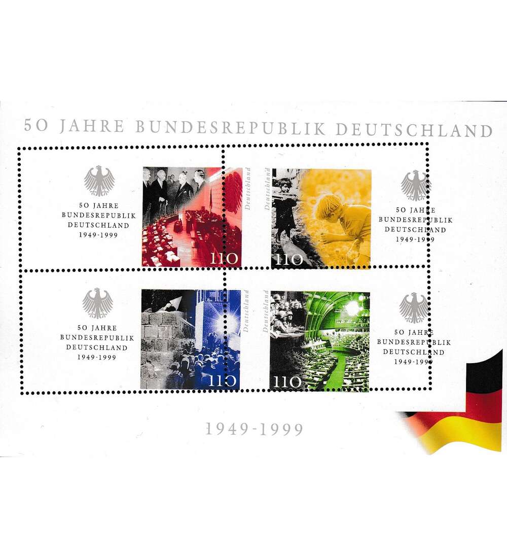 BRD - Block 49-Totalverz�hnung postfrisch 50 Jahre Bundesrepublik
