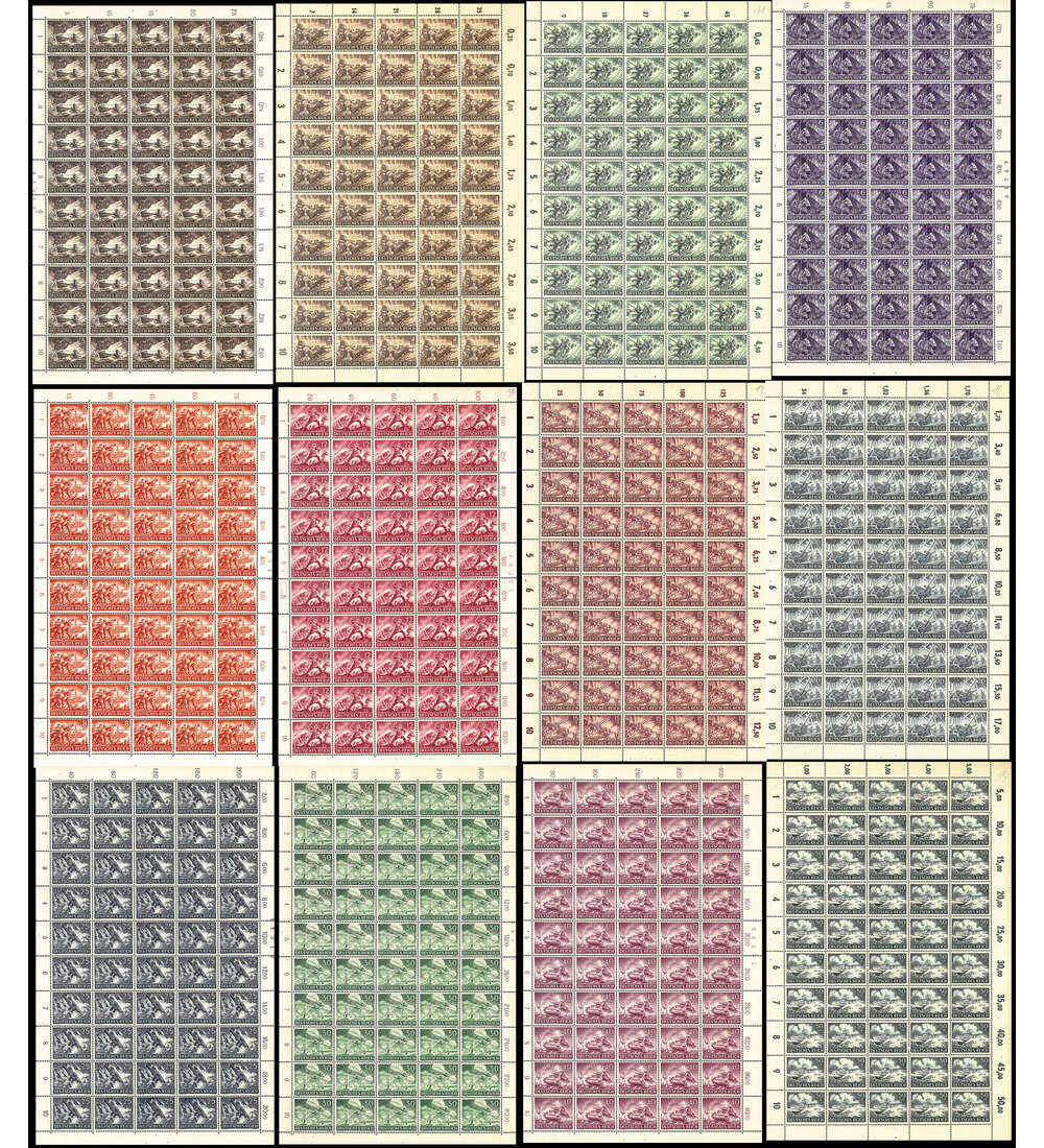 Deutsches Reich Wehrmacht I Nr. 831-842 in postfrischen Originalbogen