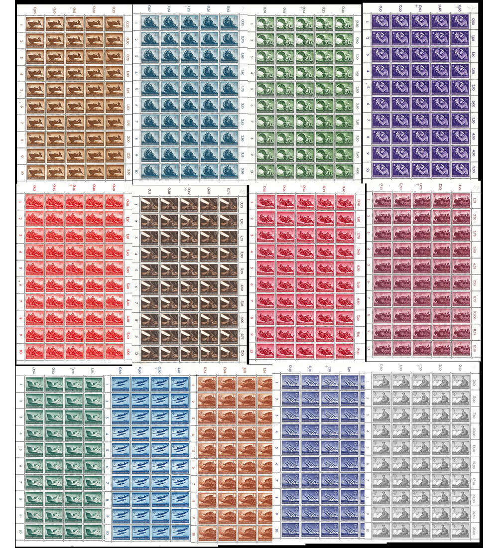 Deutsches Reich Wehrmacht II Nr. 873-885 in postfrischen Originalbogen