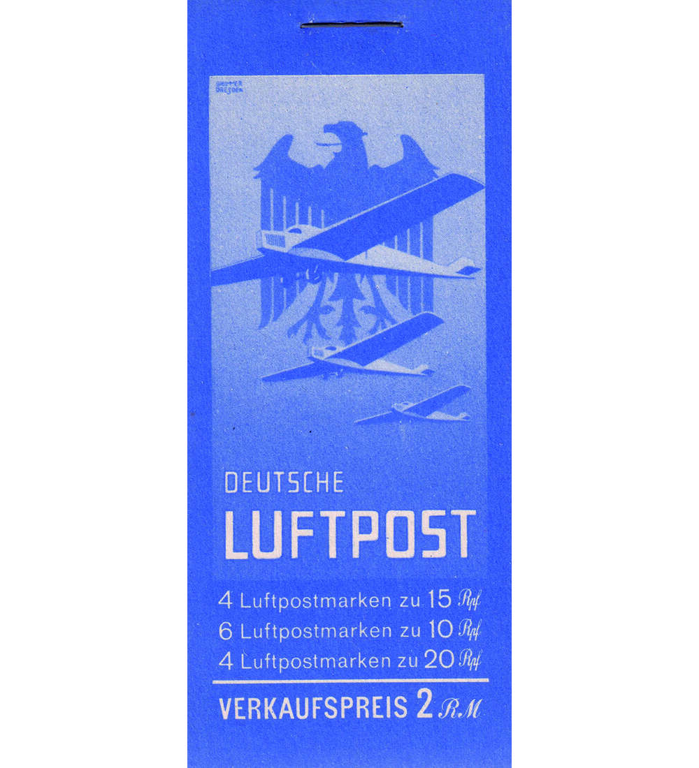 Dt. Reich Flugpost-Markenheft MH 20.2 postfrisch ohne Ordnungsnummer