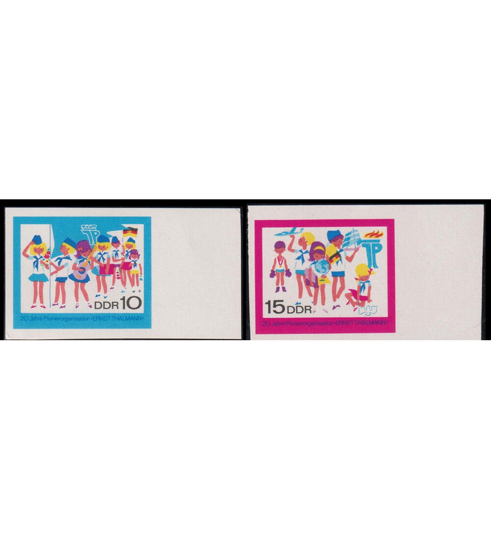 DDR Nr. 1432-1433 ungez�hnt postfrisch vom Seitenrand Pionierorganisation