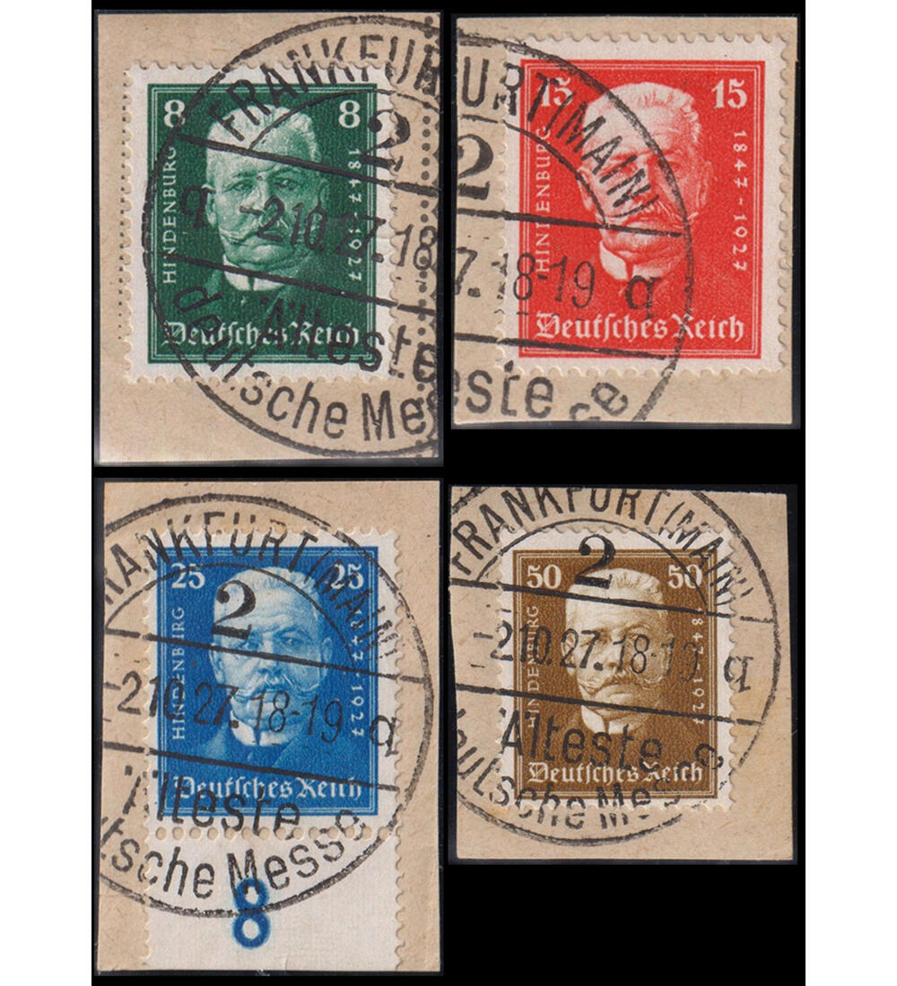 Deutsches Reich Nothilfe 1927 Nr. 403-406 a. Briefausschnitt mit Sonderstempel