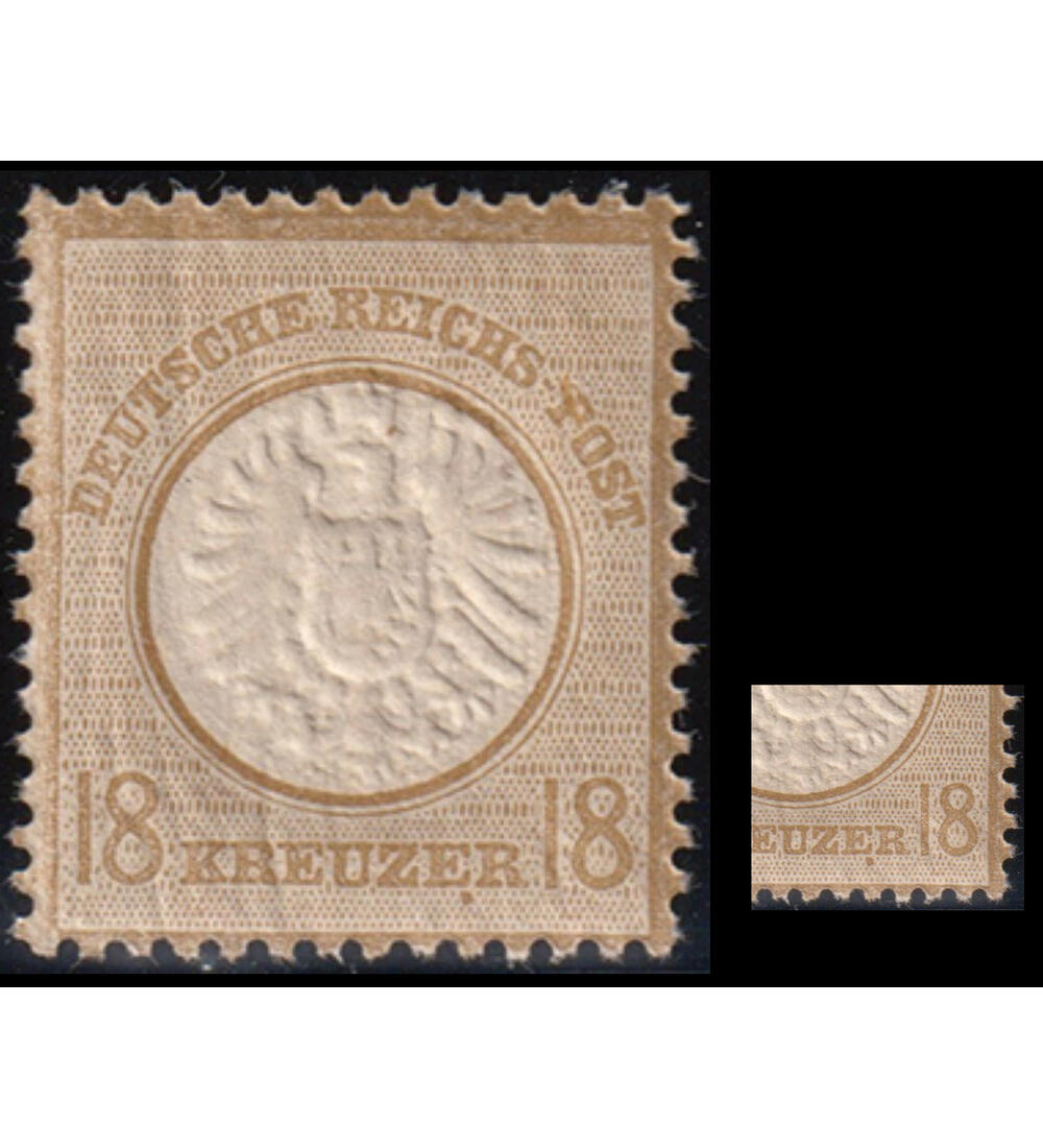 Deutsches Reich Brustschild Nr. 28 I postfrisch Punkt unter 2. E in KREUZER