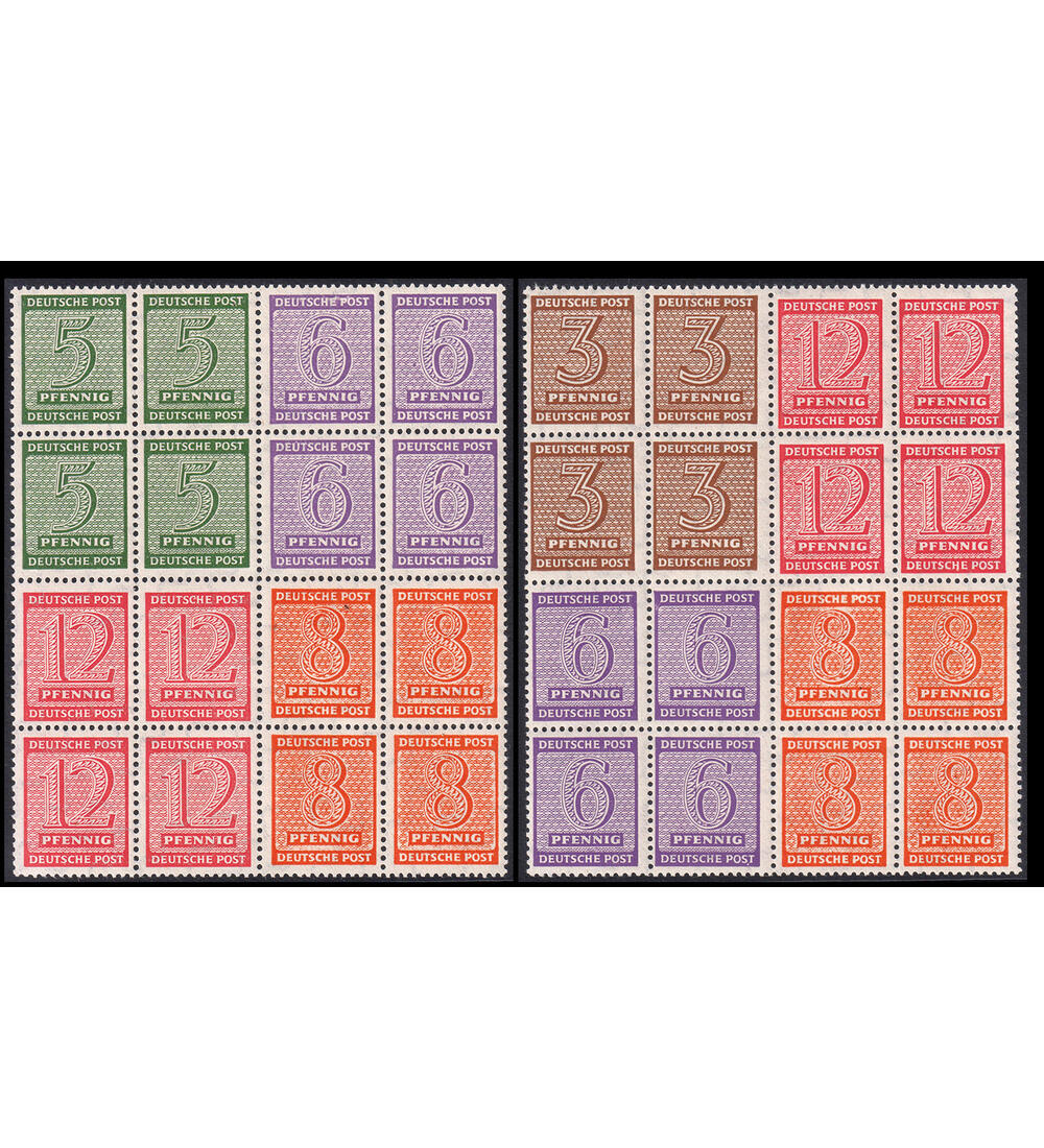 SBZ Ziffern-Zusammendrucke Nr. HZ 10-11 postfrisch