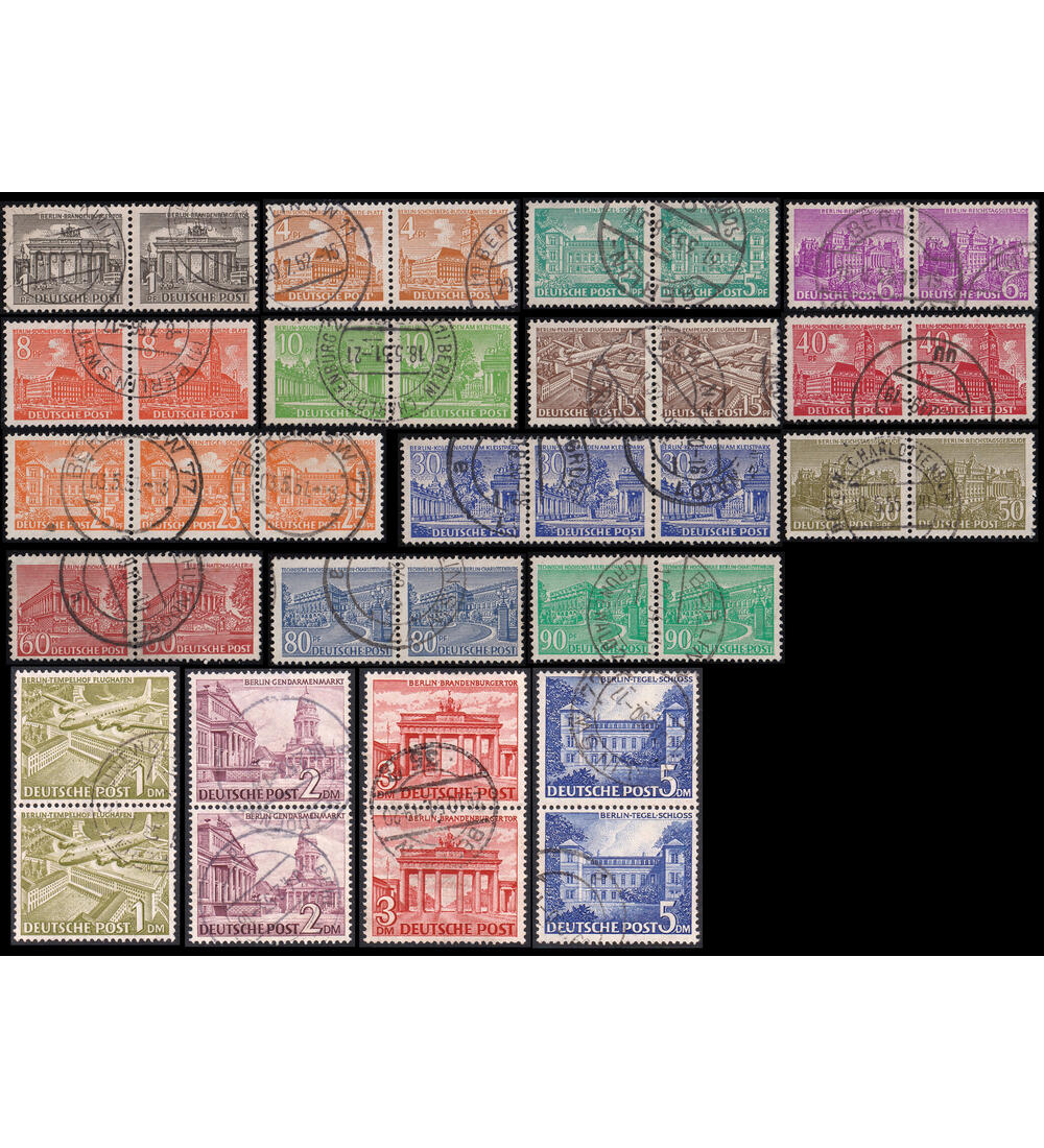 Berlin Bauten 1949 Paarsatz Nr. 42-60 gestempelt