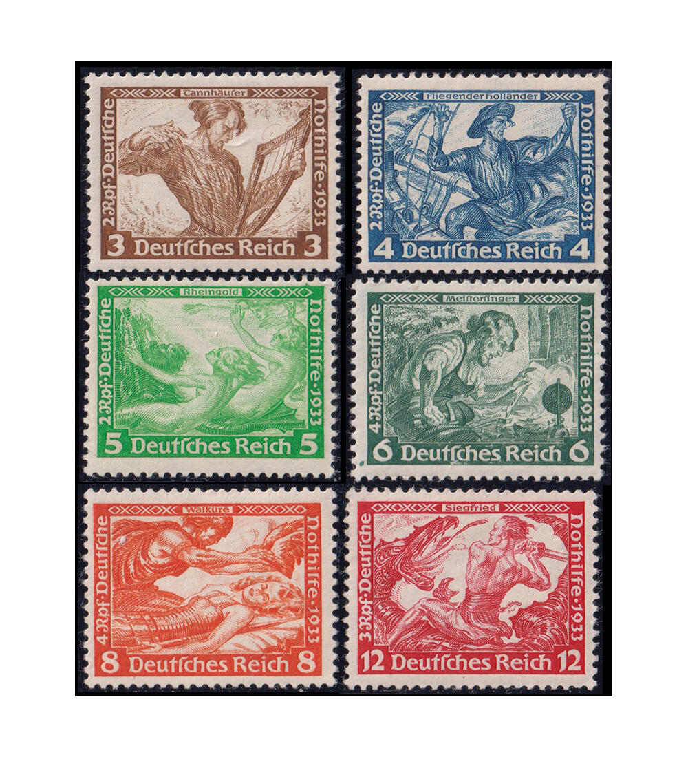 Deutsches Reich Wagner 1933 Nr. 499-507 postfrisch mit Farbfotoattest