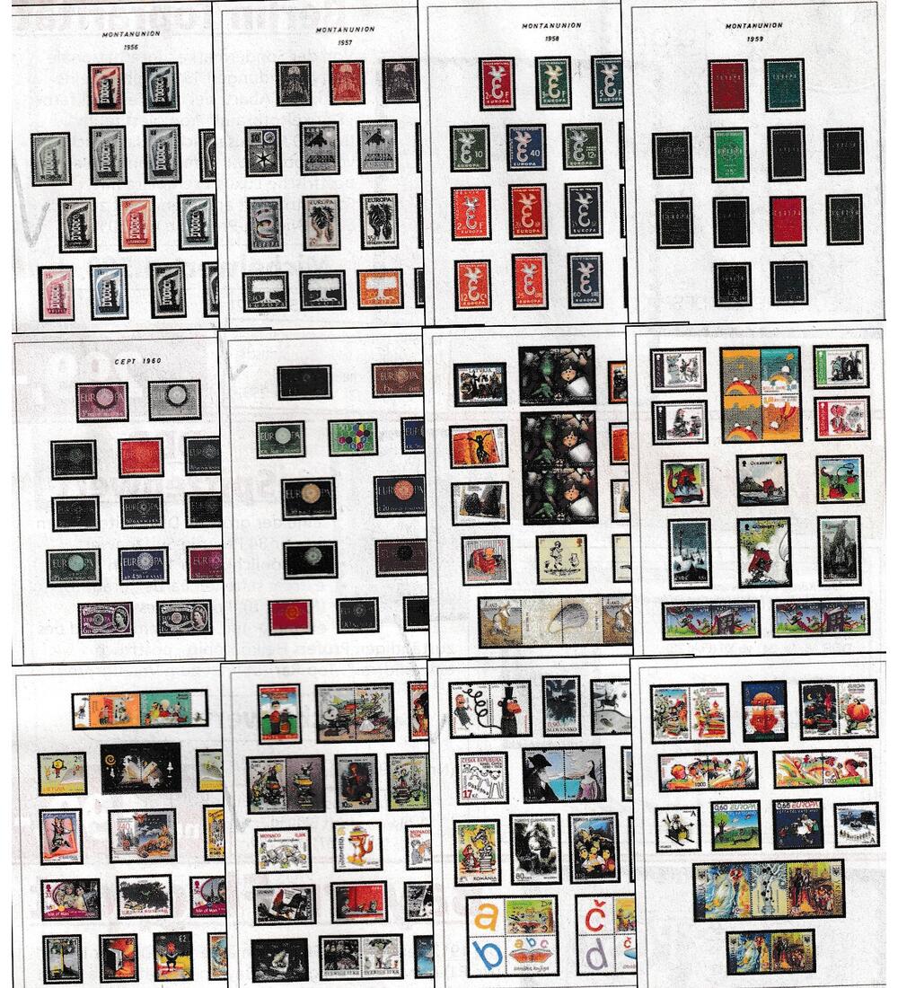 Europa Cept Luxuskollektion von 1956 bis 2010 postfrisch in 7 Lindner-Falzlosalben
