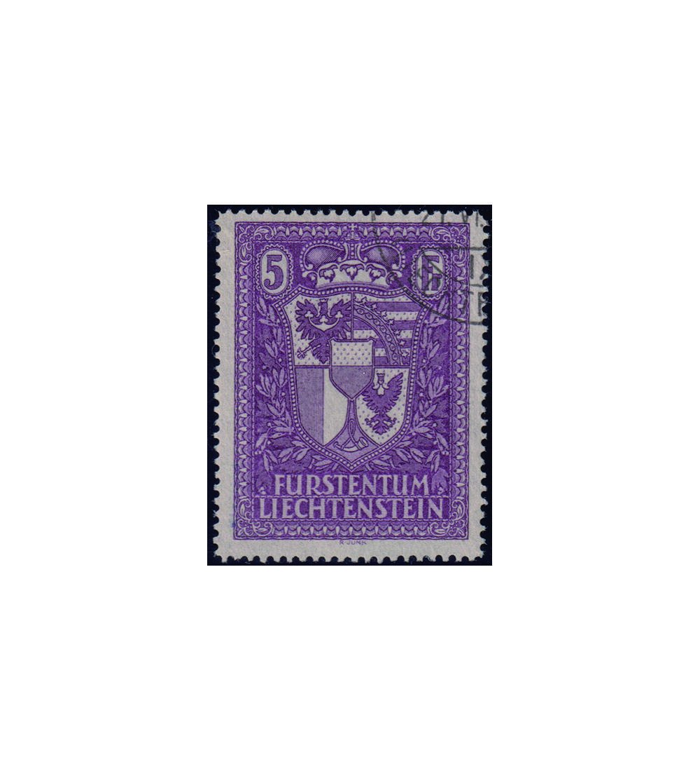 Liechtenstein Landeswappen 1933 Nr. 142 sauber gestempelt gepr�ft und signiert