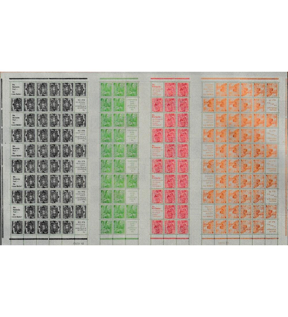 Berlin - Markenheftchenbogen MHB 2 postfrisch mit minimalen Randm�ngeln Bauten 1952
