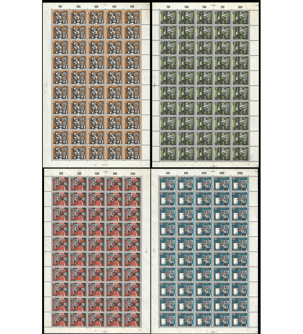 Saar - Bogensatz Nr. 404-407 postfrisch Wohlfahrt 1957 - Kohlebergbau
