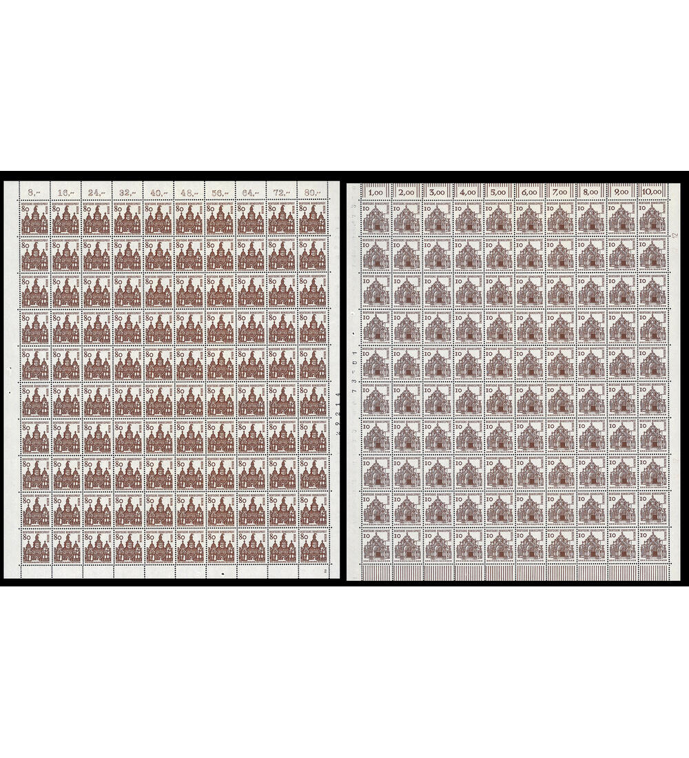 Berlin - Bogensatz postfrisch Nr. 242-249 kleine Bauwerke