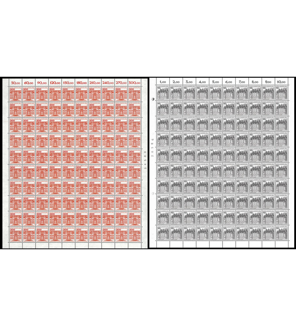 Berlin - Bogensatz postfrisch ex Nr. 532-677 Burgen und Schl�sser